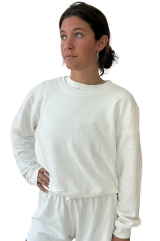 Fleece Sweatshirt Off White