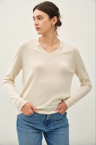 V-Neck Sweater Natural