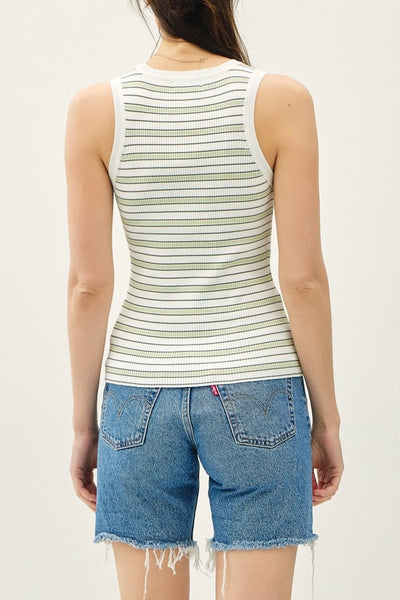 Classic Striped Tank (Sage)