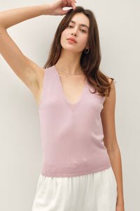 Lightweight Sweater Tank (Blush)