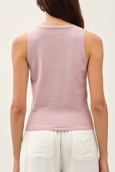Lightweight Sweater Tank (Blush)