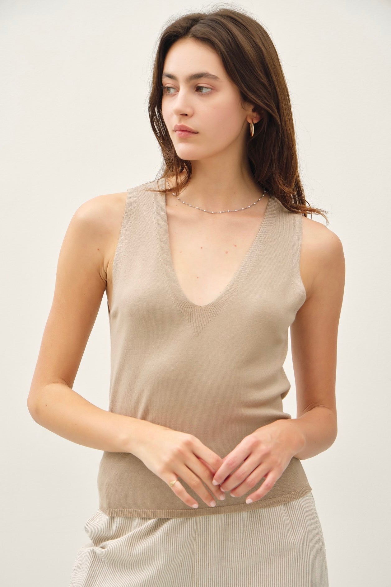 Lightweight Sweater Tank (Blush)