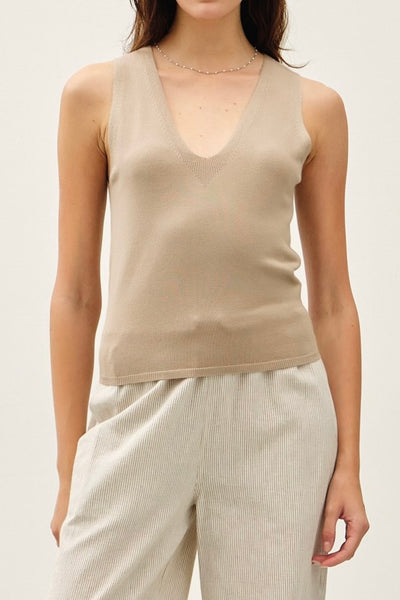 Lightweight Sweater Tank (Blush)