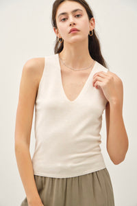 Lightweight Sweater Tank (Oatmeal)