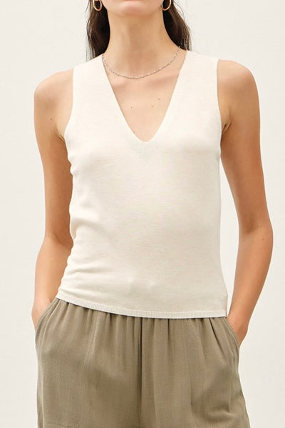 Lightweight Sweater Tank (Oatmeal)