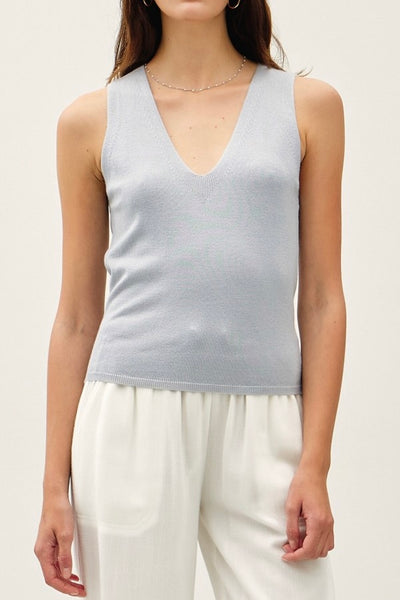 Lightweight Sweater Tank (Blue)