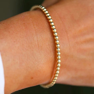 Gold Filled Bead Bracelet 3mm