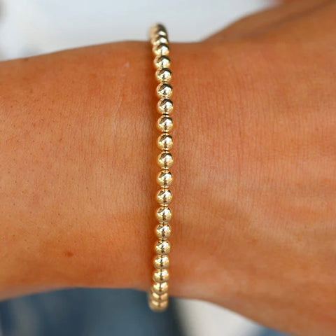 Gold Filled Bead Bracelet 4mm