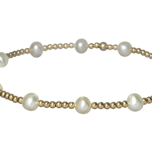 Gold Filled Pearl & Bead Bracelet