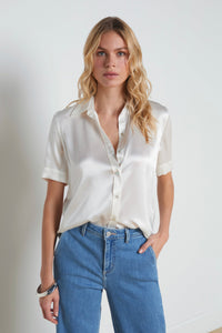 ELLAH Short Sleeve Blouse Ivory