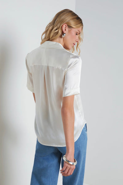 ELLAH Short Sleeve Blouse Ivory