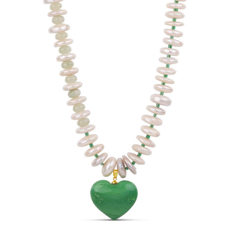 Green Heart Pendant Necklace