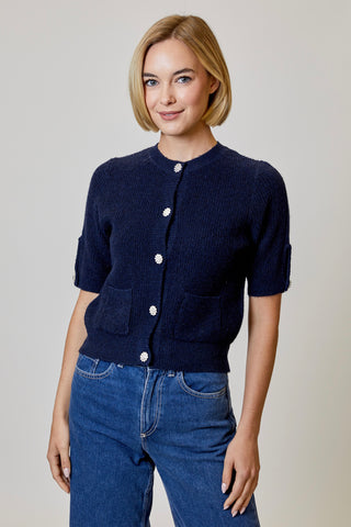 Gemstone Button Cardigan