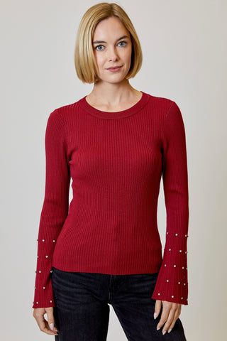 Embellished Sleeve Top