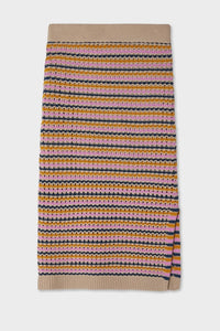 Cotton Blend Mesh Skirt