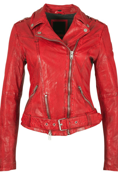 Leather Jacket W/ Removable Belt