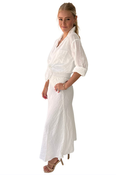 TANYA Linen Twill Skirt