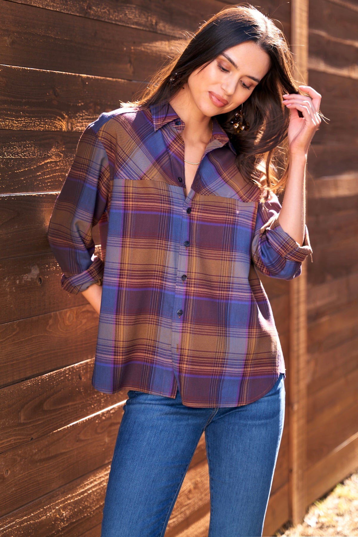 Niko Shirt Brushed Plaid