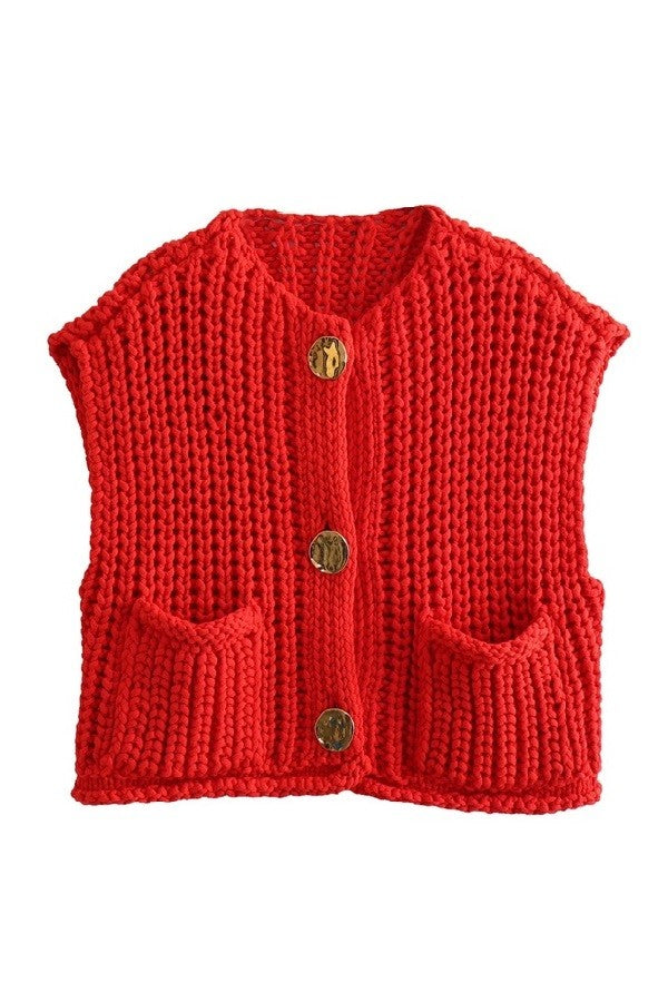 Sweater Vest Red