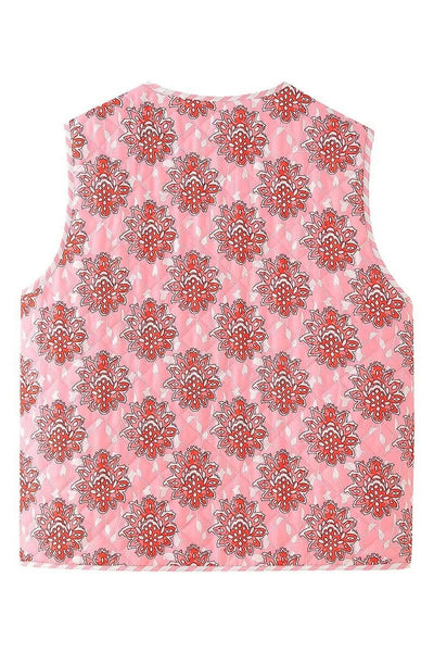 Floral Tie-Front Vest