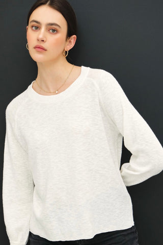 3/4 Sleeve Sweater Ivory