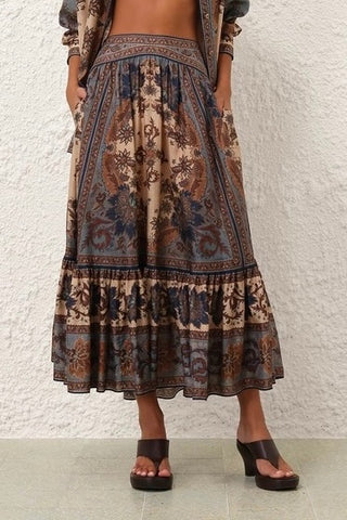 Ascension Tiered Midi Skirt