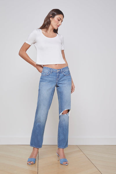 NEVIA Low Rise Slouch Straight Jean