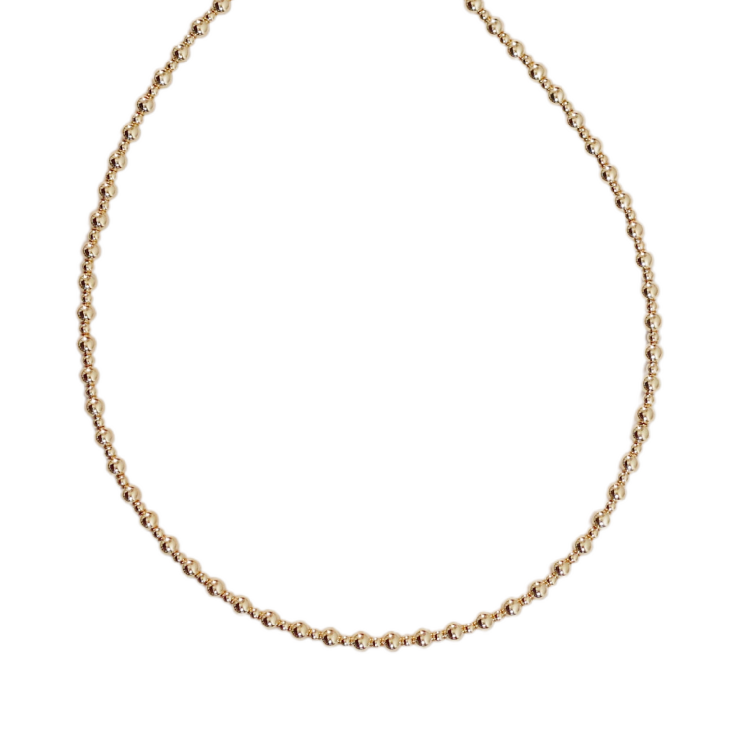 "NICOLE" 14K GOLD-FILLED BEADED CHOKER/NECKLACE