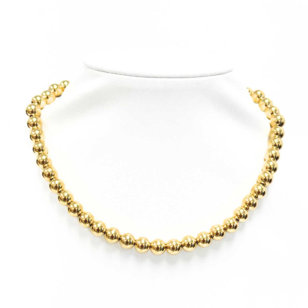 8MM 14K GOLD-FILLED BALL BEADED CHOKER