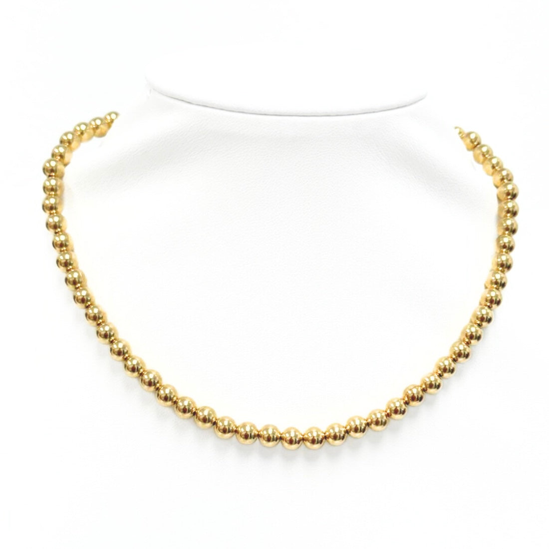 6MM 14K GOLD-FILLED BALL BEADED CHOKER/NECKLACE