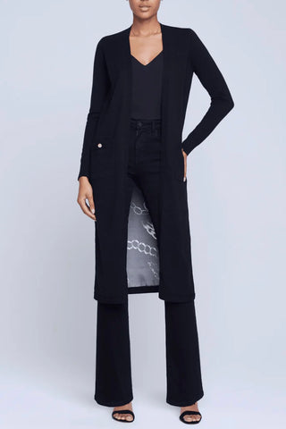 LESIA Silk Black Duster