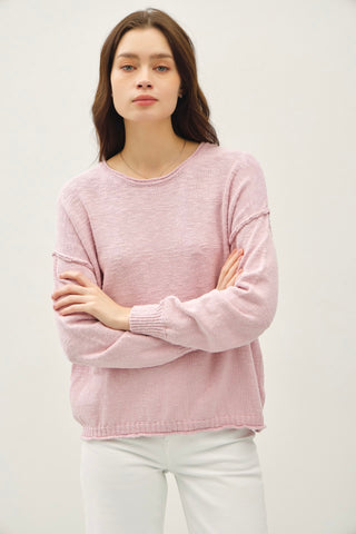 Boxy Cut Sweater (Blush)