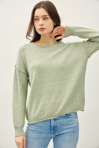 Boxy Cut Sweater (Sage)