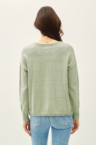 Boxy Cut Sweater (Sage)