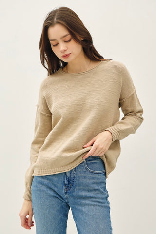 Boxy Cut Sweater (Taupe)