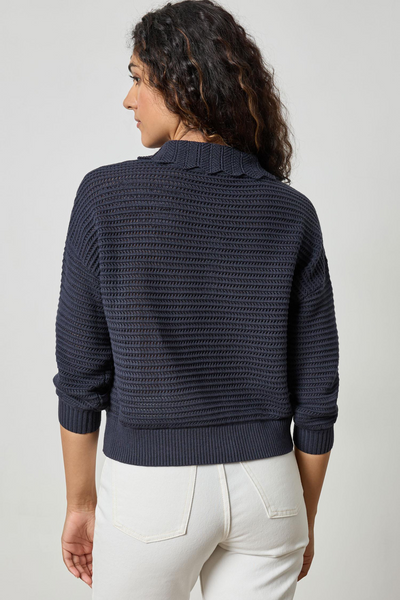 Scalloped Sweater (Navy)