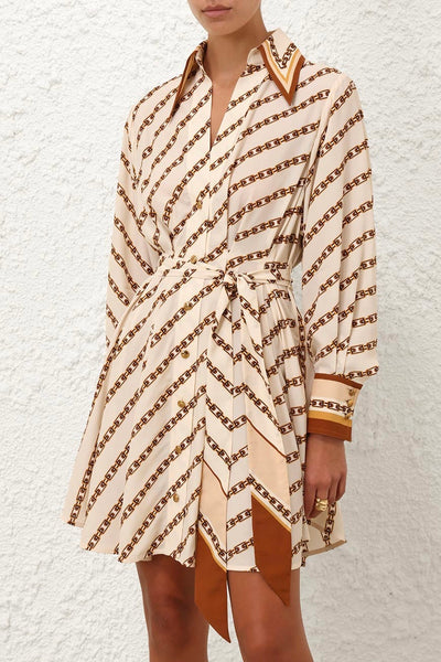 Tuck Mini Shirt Dress