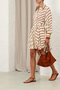 Tuck Mini Shirt Dress