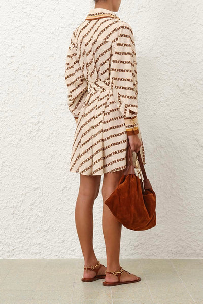 Tuck Mini Shirt Dress