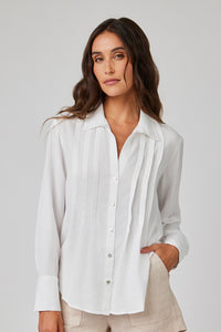 Pintuck Buttondown (White)