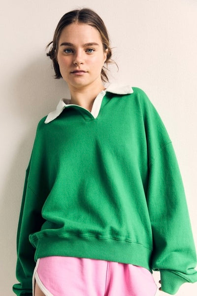 Collared Sweatshirt (Green)
