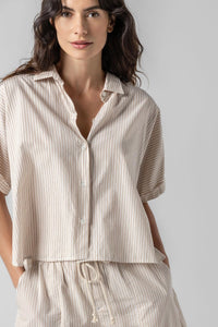 Striped Boxy Button Down