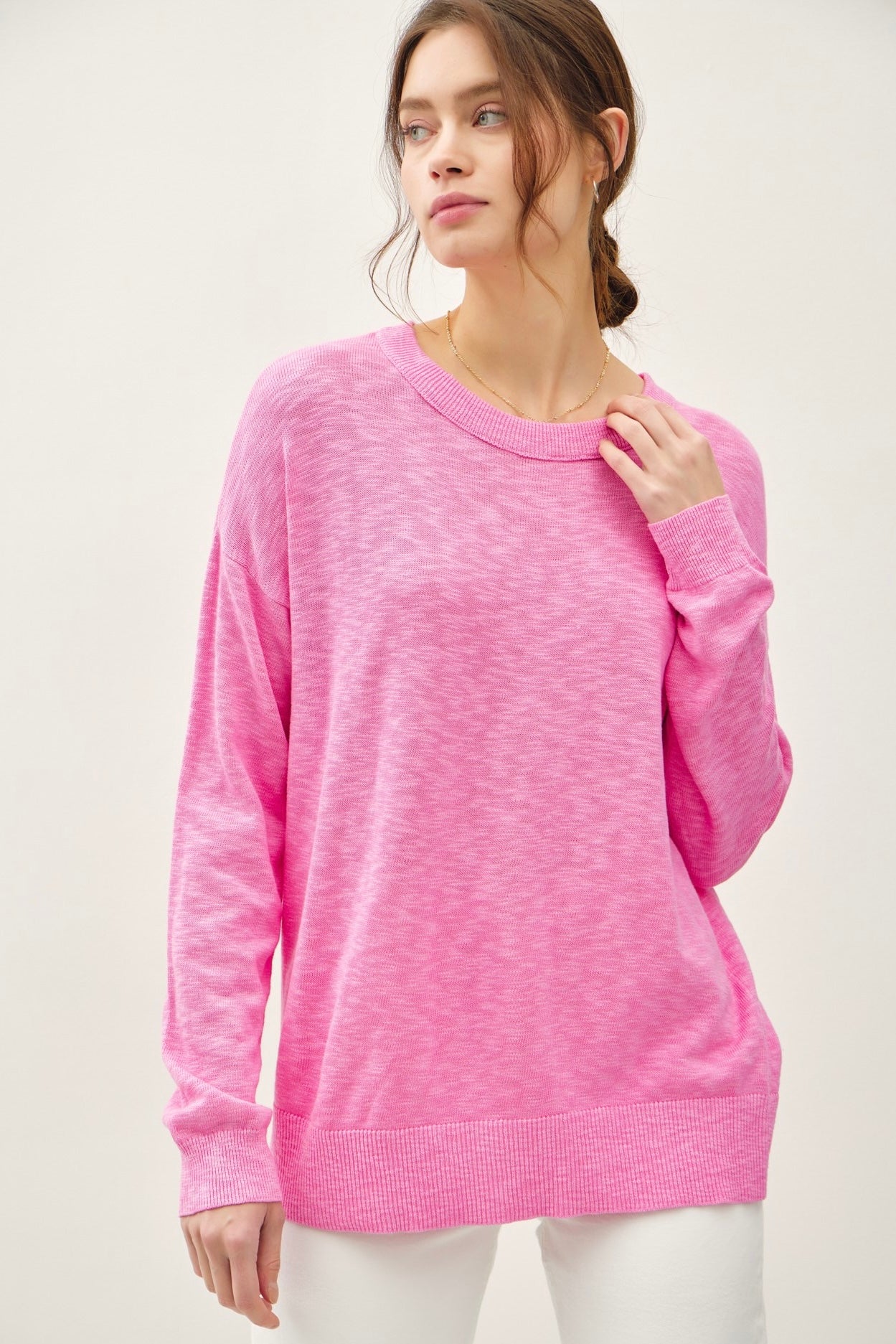 Slub Sweater Pink