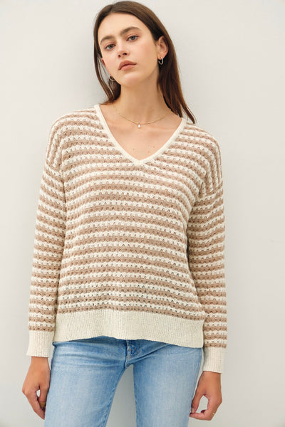 Striped Crochet Sweater