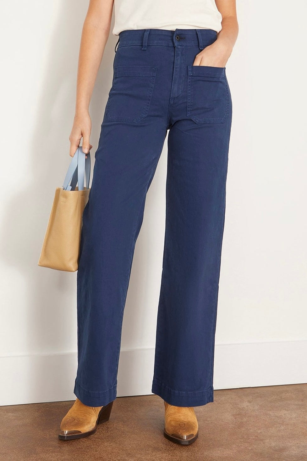 Cropped Sailor Twill Navy