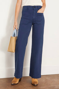 Cropped Sailor Twill Navy