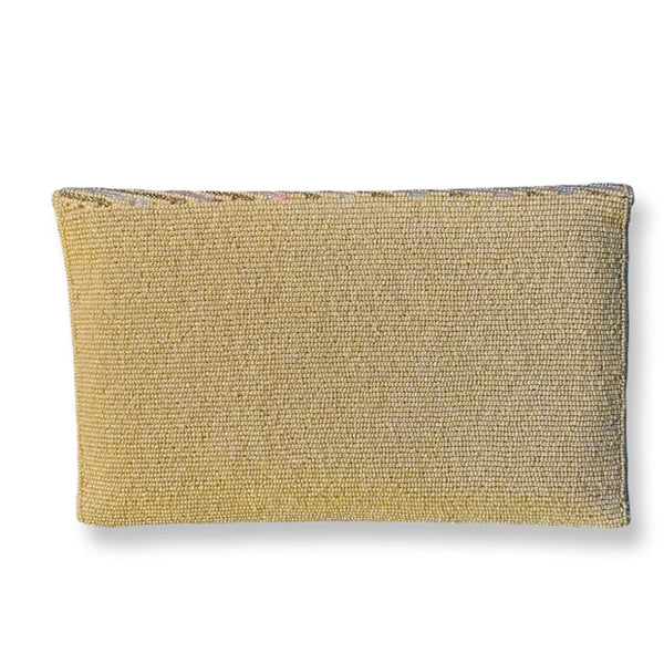 Pastel Beaded Clutch W/Crystal Beads