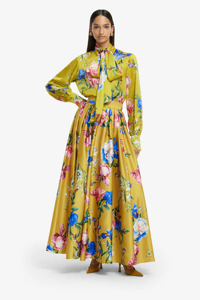 FREYA Tie Neck Silk Blouse
