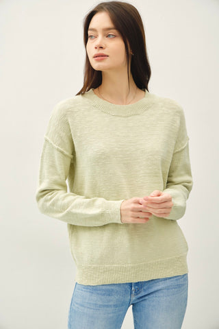 Relaxed Slub Sweater Sprout