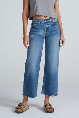 Mid Rise Crop Wide Leg